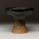 Schroeder Black/Woo Red Pedestal Bowl
